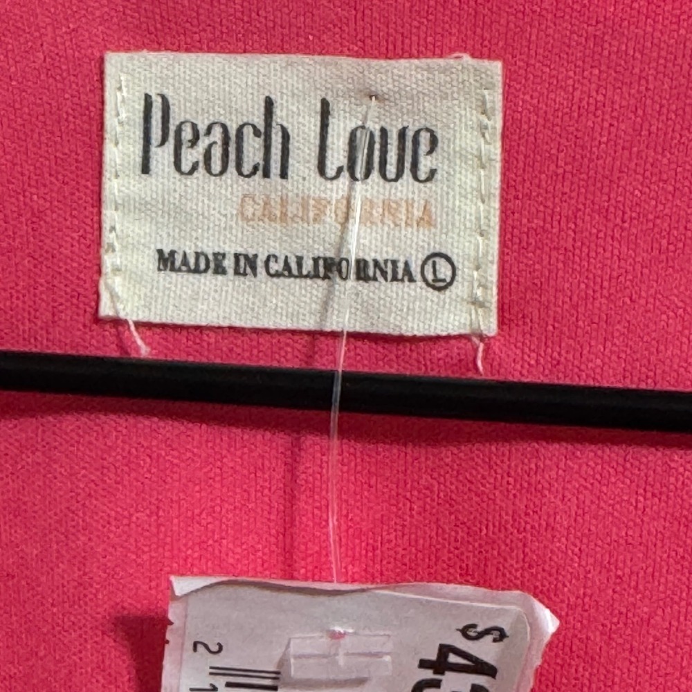Peach Love California Floral Crop Top NWOT Coquette L Smocked Pink Boho Romantic - Picture 7 of 8